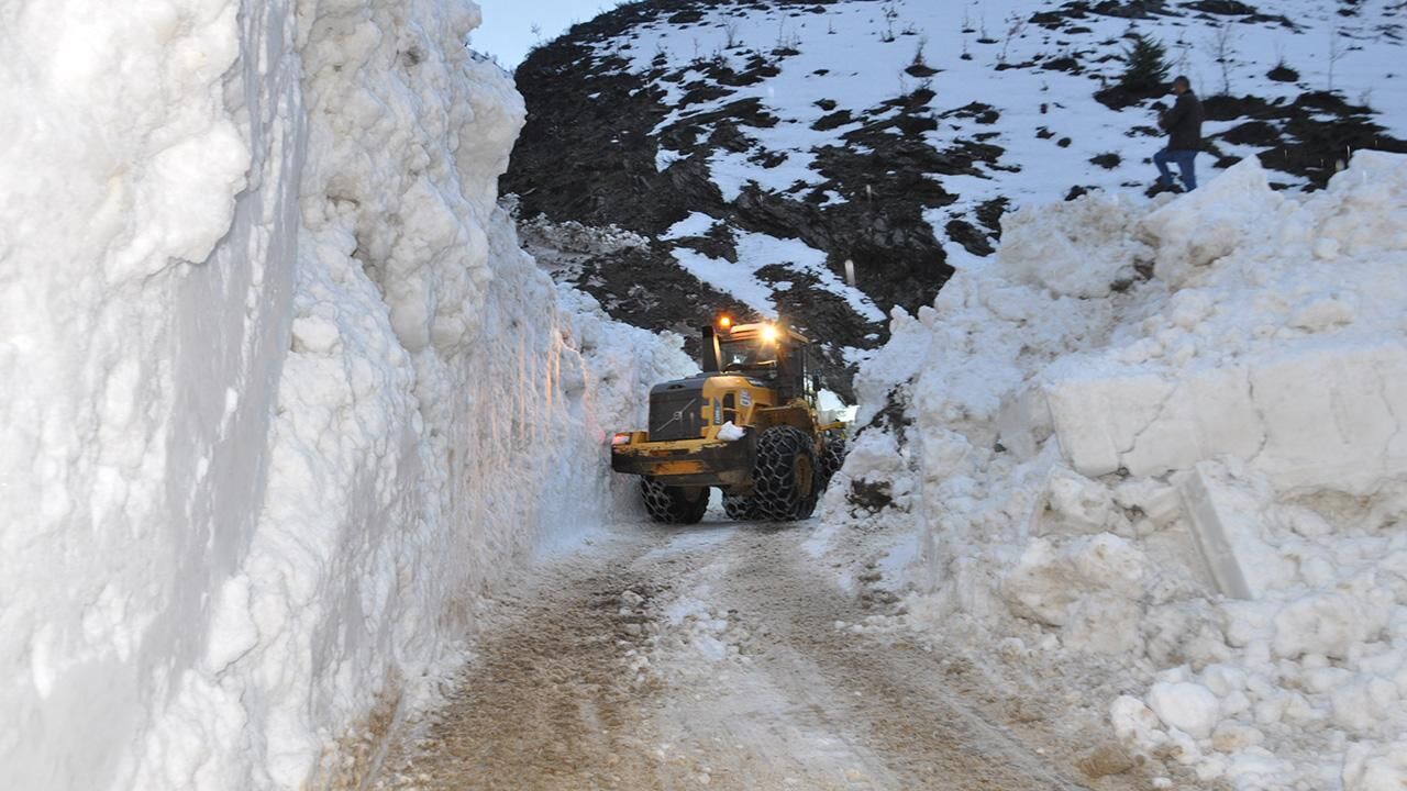 Bitlis'te çığ yolu kapattı, ekipler seferber oldu