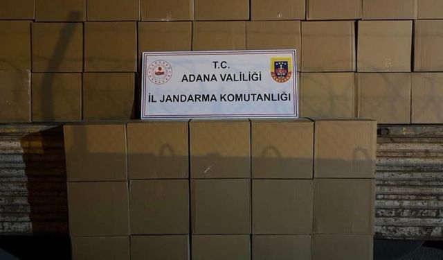 Adana'da kamyondan 4,1 milyon kaçak makaron çıktı