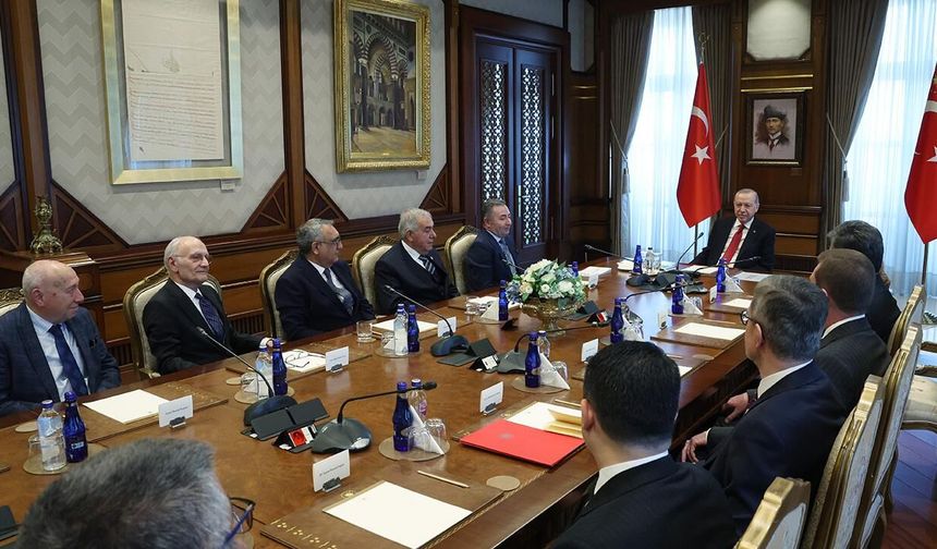 Cumhurbaşkanı Erdoğan, Türk Demokrasi Vakfı heyetini kabul etti